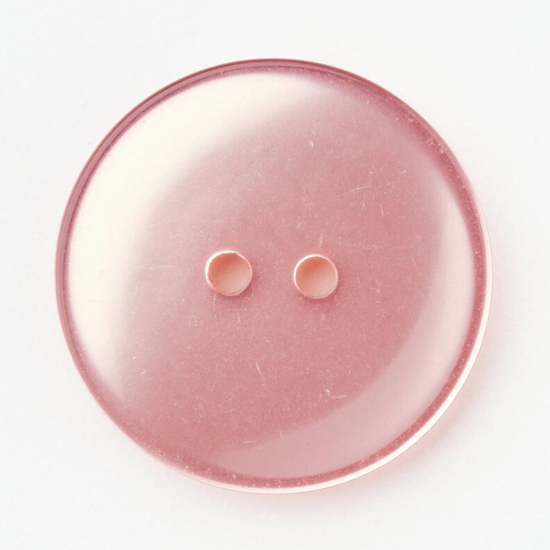 Botón de 2 agujeros brillante [Ø 25 mm] – rosa,  image number 1