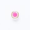 Botón con ojal y borde dorado [ Ø 11 mm ] – pink/dorado,  thumbnail number 1