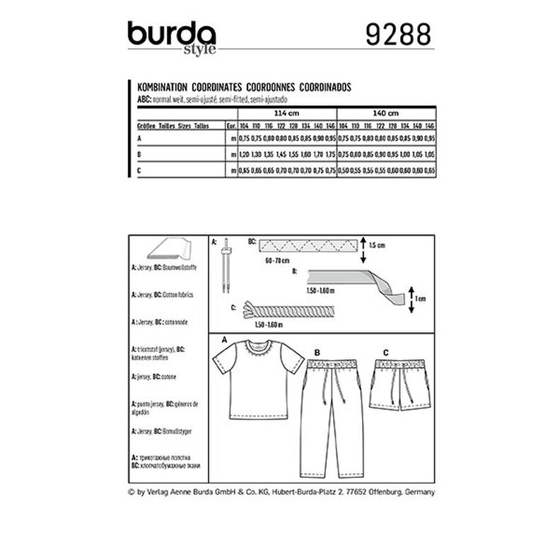 Camisa, Burda 9288 | 104-146,  image number 11