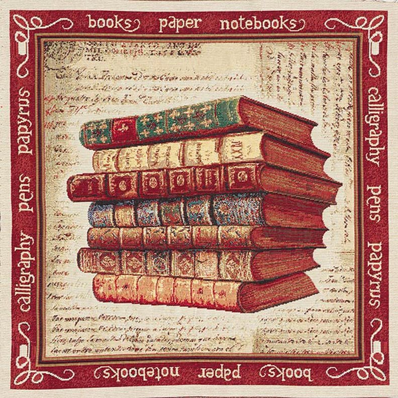 Tela decorativa de tapicería Libros – beige,  image number 1