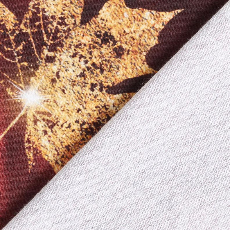 Felpa francesa Otoño dorado | Glitzerpüppi – borgoña/dorado | Retazo 50cm,  image number 4