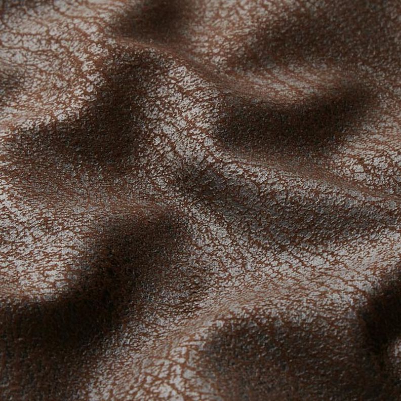 Tela de tapicería Imitación de piel Pamero – marrón oscuro,  image number 2