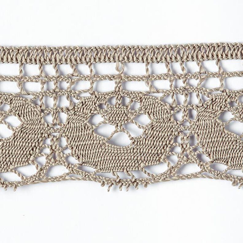 Encaje de bolillos Raíces [60 mm] - gris pardo,  image number 1