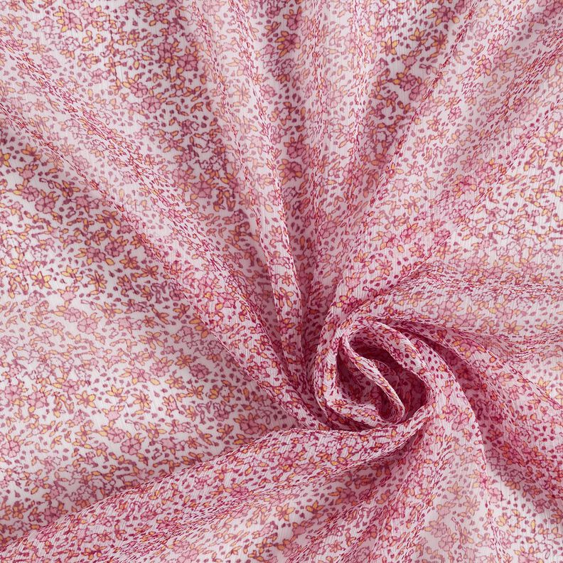 Chiffon crepe Millefleurs – rosa antiguo,  image number 3