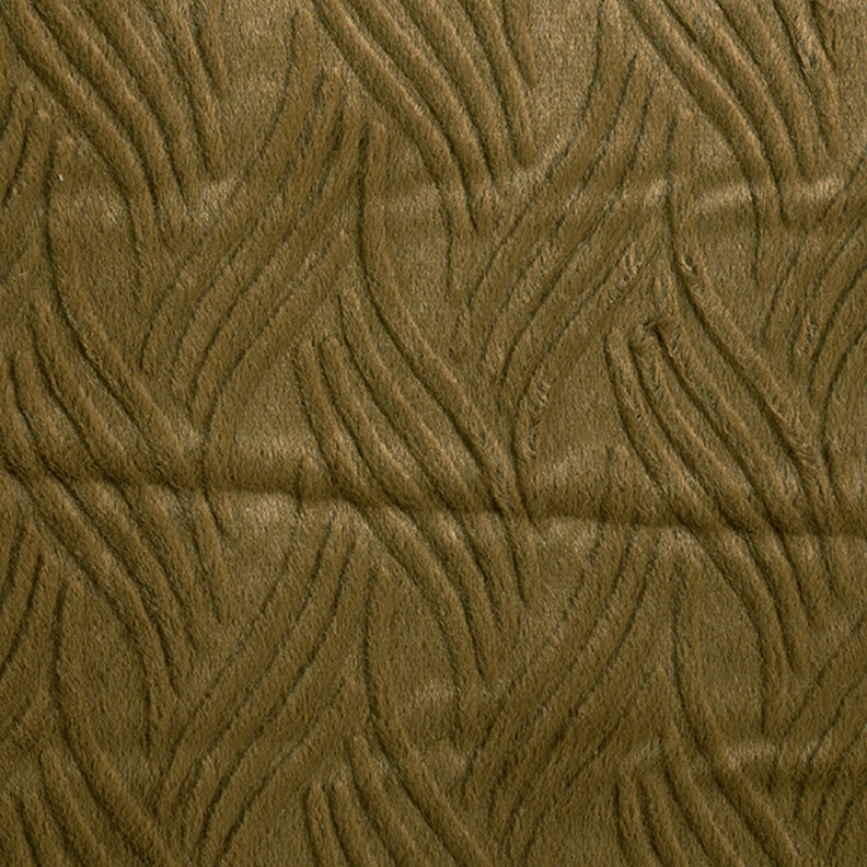 Piel sintética Líneas onduladas – caqui,  image number 1
