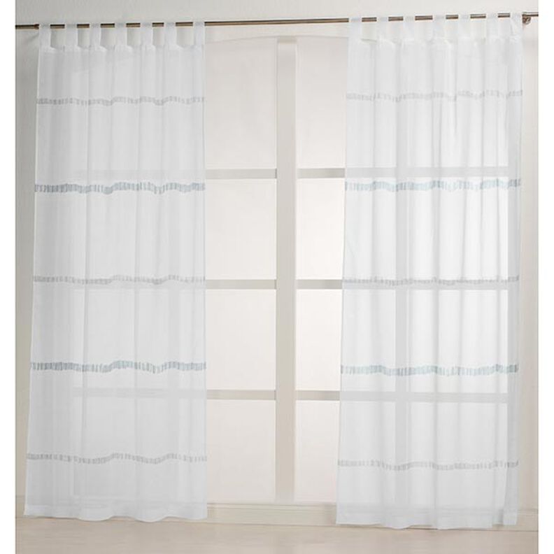 Tela para cortinas Voile líneas delicadas 295 cm – caña/marfil,  image number 6