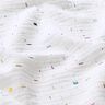 Muselina/doble arruga Trazos de brillo del arco iris Estampado de lámina – blanco lana,  thumbnail number 2