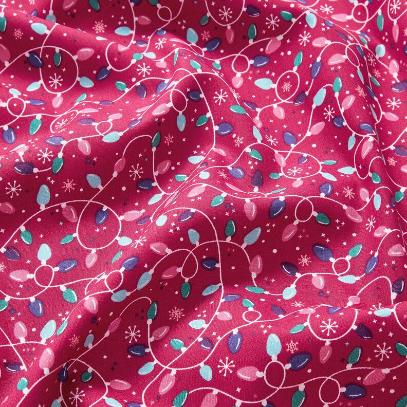 Tela de algodón Popelina Cadena de luces – púrpura/azul claro,  image number 2