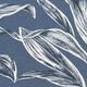 Tela decorativa Lona Bocetos de hojas exóticas – azul metálico,  thumbnail number 6