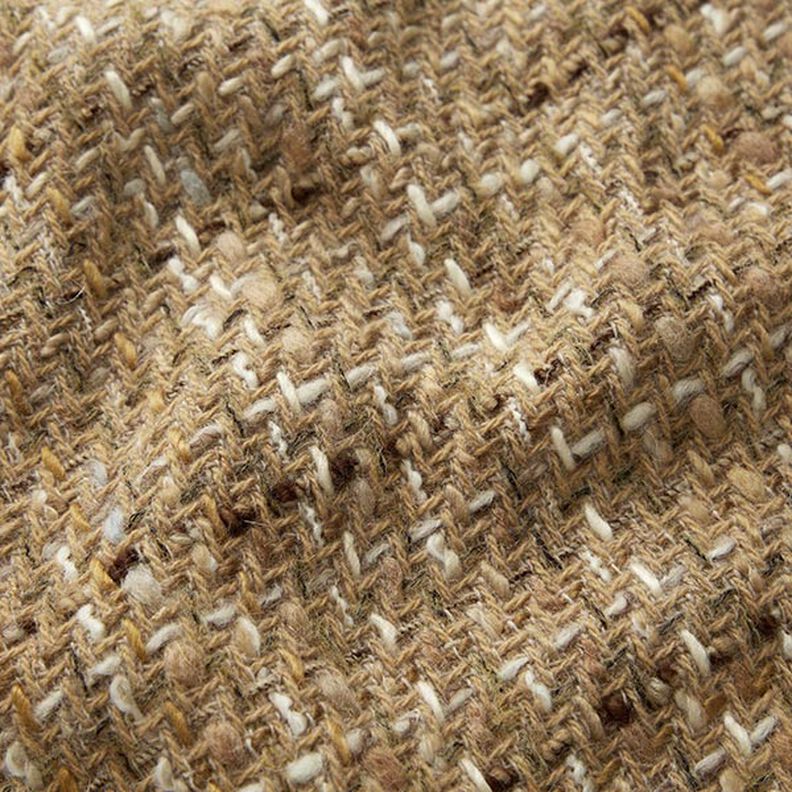 Tela de abrigo mezcla lana virgen melange – beige oscuro,  image number 2