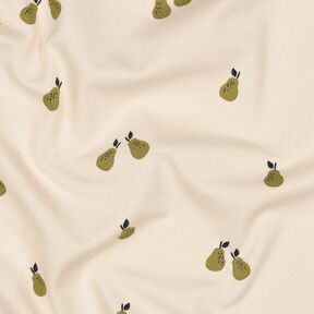 GOTS Tela de jersey de algodón Peras | Poppy Fabrics – beige claro/oliva clara, 