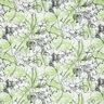 Mezcla de algodón y seda flores abstractas – marfil/verde mayo,  thumbnail number 1