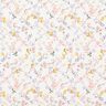 Popelina de algodón flores delicadas – blanco/lila,  thumbnail number 1