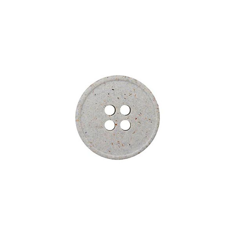 Botón de cáñamo/nácar Recycling 4 agujeros – blanco lana,  image number 1