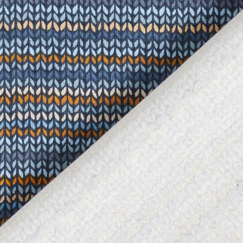 Tela de jersey de algodón Patrón de tejido – azul marino,  image number 4