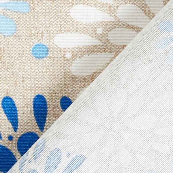 Tela decorativa Lona Flores – azul/blanco,  image number 4