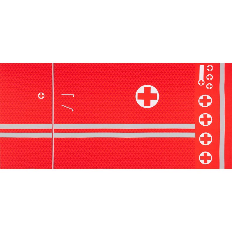 Felpa francesa Panel Convi&eacute;rtete en m&eacute;dico de urgencias | Stoff&Liebe &ndash; rojo/gris plateado,  image number 5