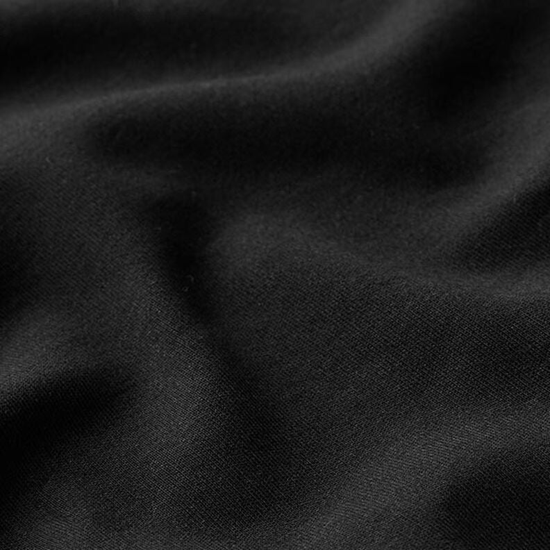 GOTS Tela de jersey Interlock Uni – negro,  image number 2