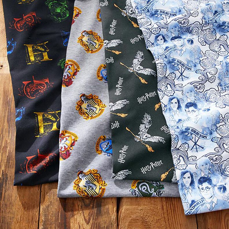 Tela de jersey de algodón Telas con licencia Harry Potter, Iniciales y animales heráldicos | Warner,  image number 5