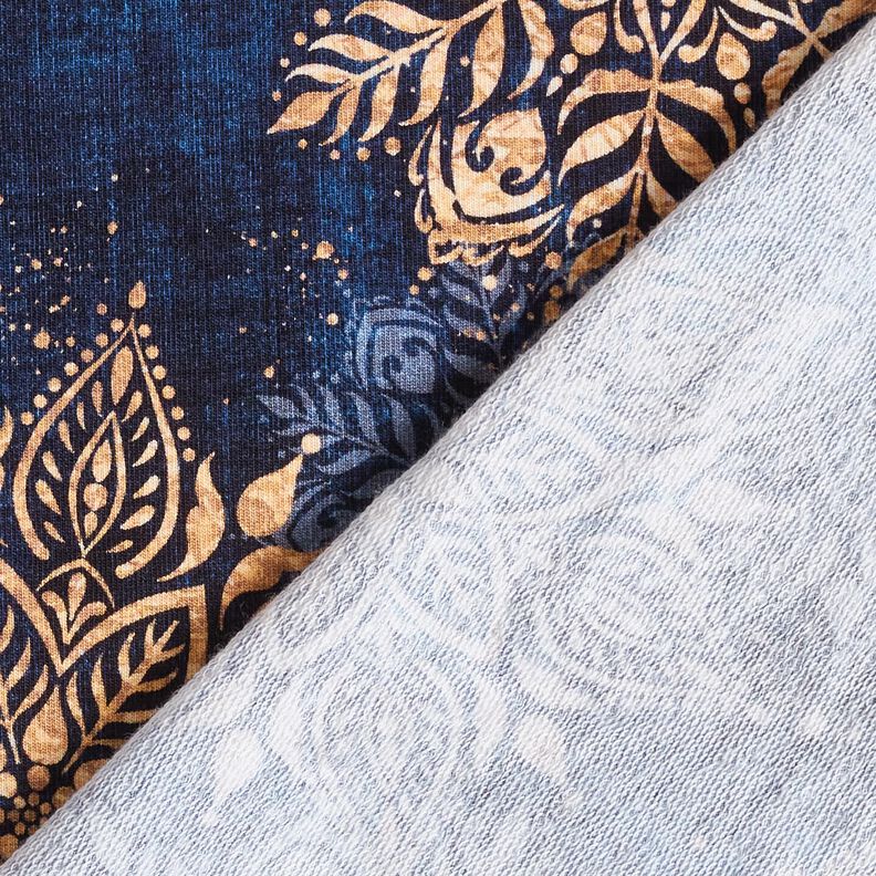 Felpa francesa veraniega Mandala | Glitzerp&uuml;ppi &ndash; azul marino/albaricoque,  image number 4