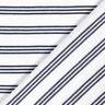 Tela de jersey de algodón Rayas irregulares – blanco/azul marino,  thumbnail number 4