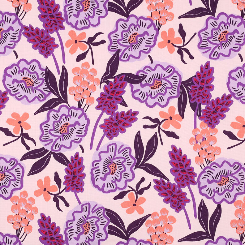 Popelina de algodón Fresh Flowers | Nerida Hansen – lila pastel,  image number 1