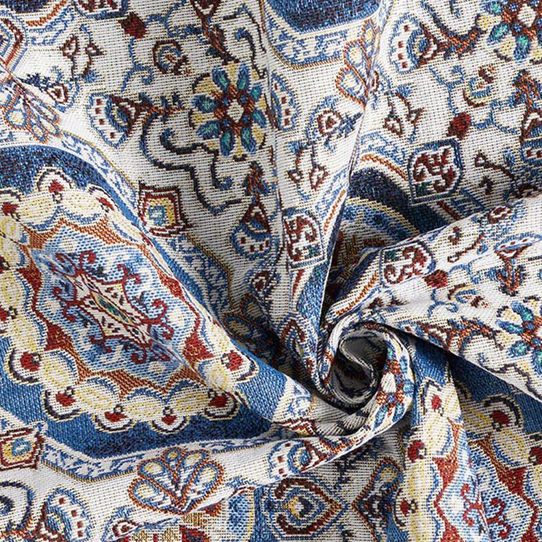 Tela decorativa Tapiz Mandalas orientales – azul/marfil,  image number 3