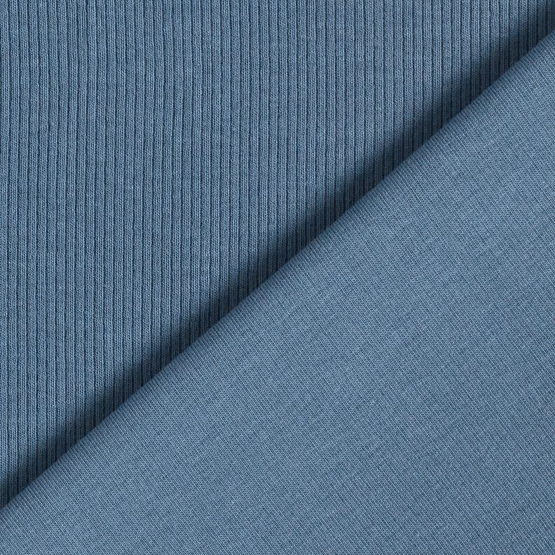 Jersey canelado Textura fina 2-1-1-1 – azul vaquero,  image number 3