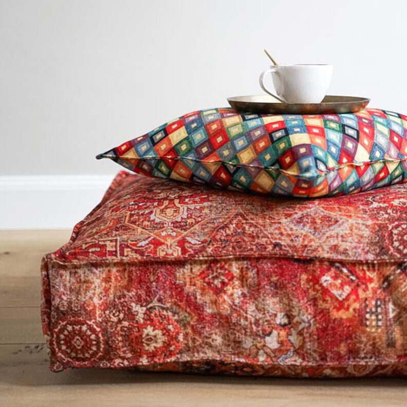 Tela decorativa Tapiz tejido de alfombra – terracotta/rojo fuego,  image number 4
