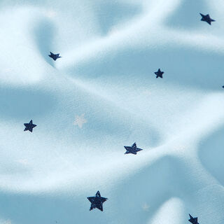 GOTS Popelina de algodón Apariencia Skribbel Estrellas | Tula – azul claro, 