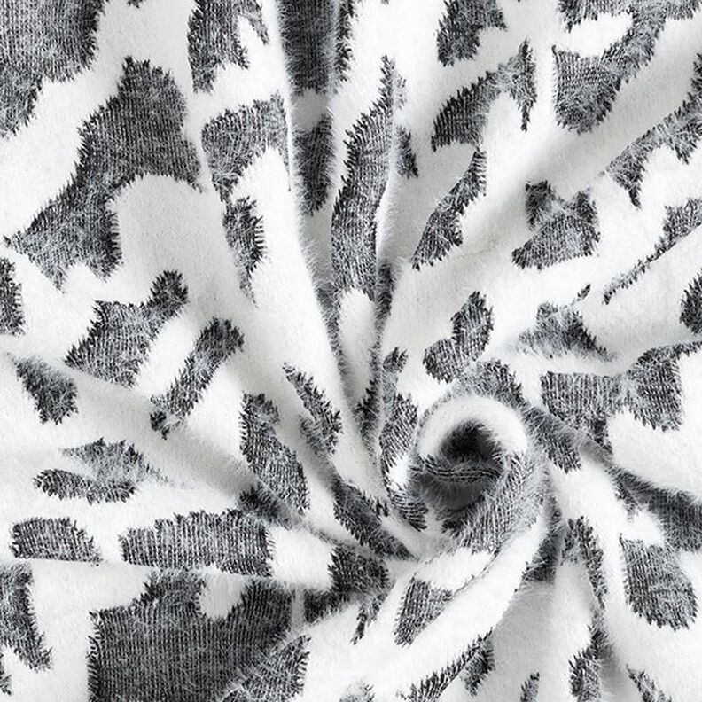 Punto jacquard con patrón abstracto de leopardo – blanco,  image number 3