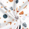 Tela decorativa Satén de algodón Espacio exterior – blanco/mostaza,  thumbnail number 3