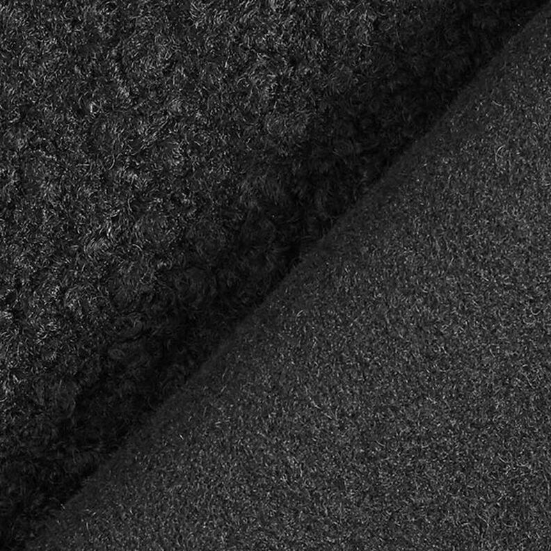 Bouclé de punto afieltrado – negro,  image number 4