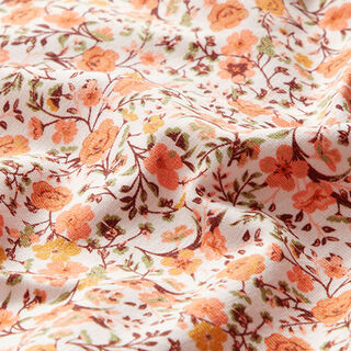 Tela de jersey de algodón Flores entrelazadas – naranja, 