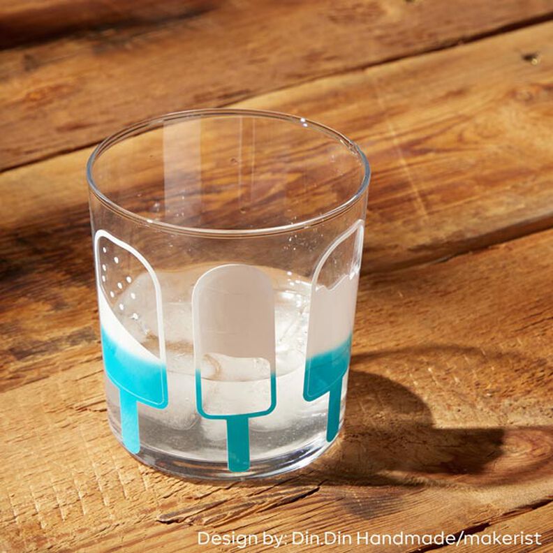 Lámina de vinilo Cambia de color al aplicar frío Din A4 – blanco/azul agua,  image number 3