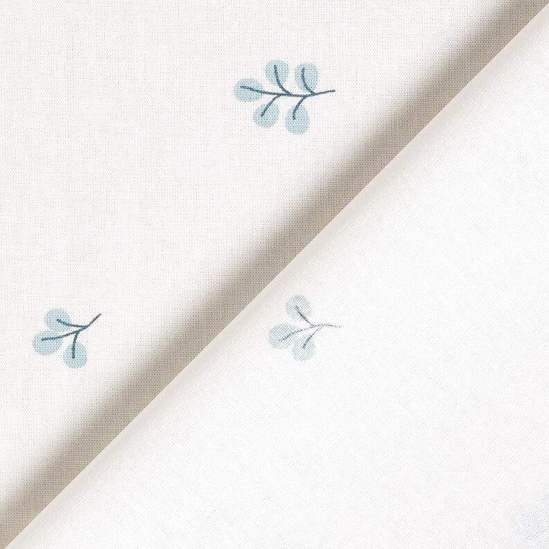 Popelina de algod&oacute;n Ramas y hojas de tilo &ndash; blanco/Eucalipto,  image number 4