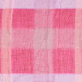 Gasa de ramio con cuadros tie-dye – rosa intenso, 