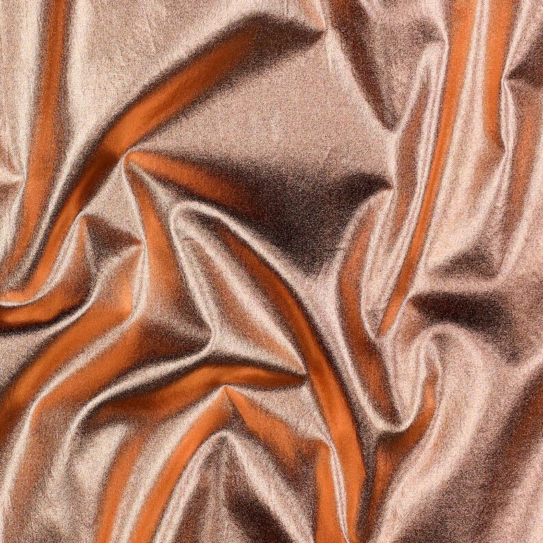 Popelina de algod&oacute;n acabado laminado Uni &ndash; oro rosa metalizado,  image number 2