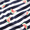 Tela de jersey de algodón Tajadas de melón – blanco/azul noche,  thumbnail number 2