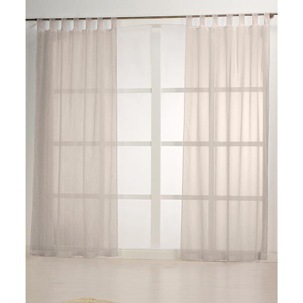 Tejido para cortinas Voile Apariencia de lino 300 cm – arena,  image number 5