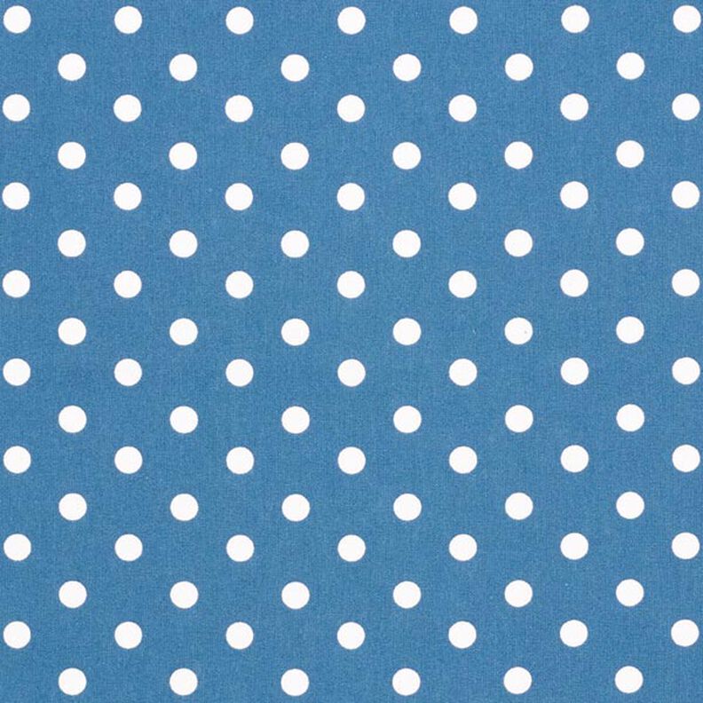 Popelina de algodón puntos grandes – azul vaquero/blanco,  image number 1
