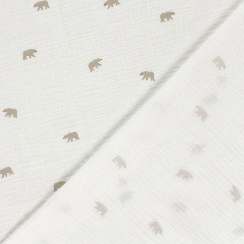 Muselina/doble arruga Oso polar – blanco,  image number 4