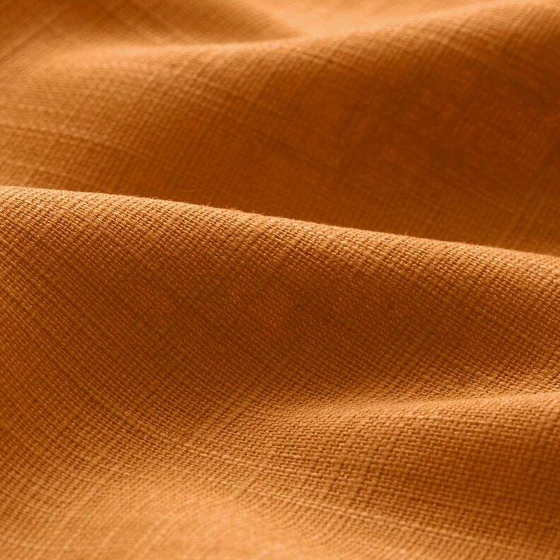 Tejido de lino con mezcla de ramio mediano &ndash; caramelo,  image number 2