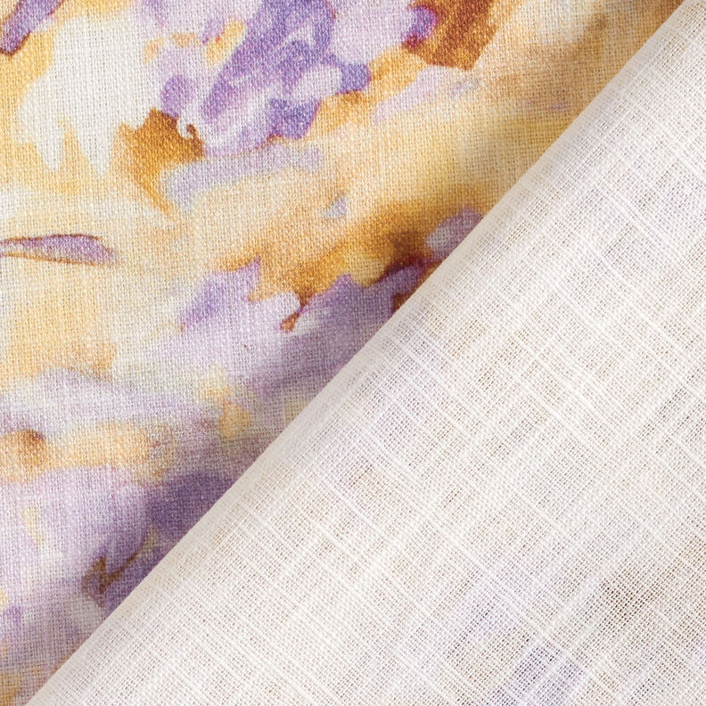 Batik mezcla de lino y algodón – marfil/lila,  image number 5