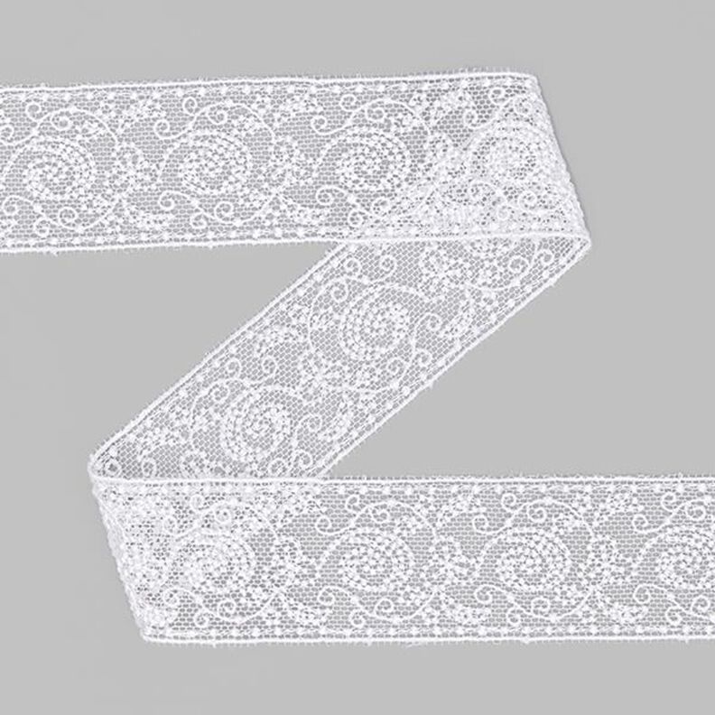 Encaje de tul Inserto (25 mm) 1 – blanco,  image number 1