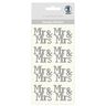 Pegatina con diseño Mr & Mrs [ 8 Unidad ] – plateado metálica,  thumbnail number 1