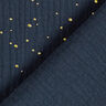 Muselina de algodón con manchas doradas dispersas – azul marino/dorado,  thumbnail number 4