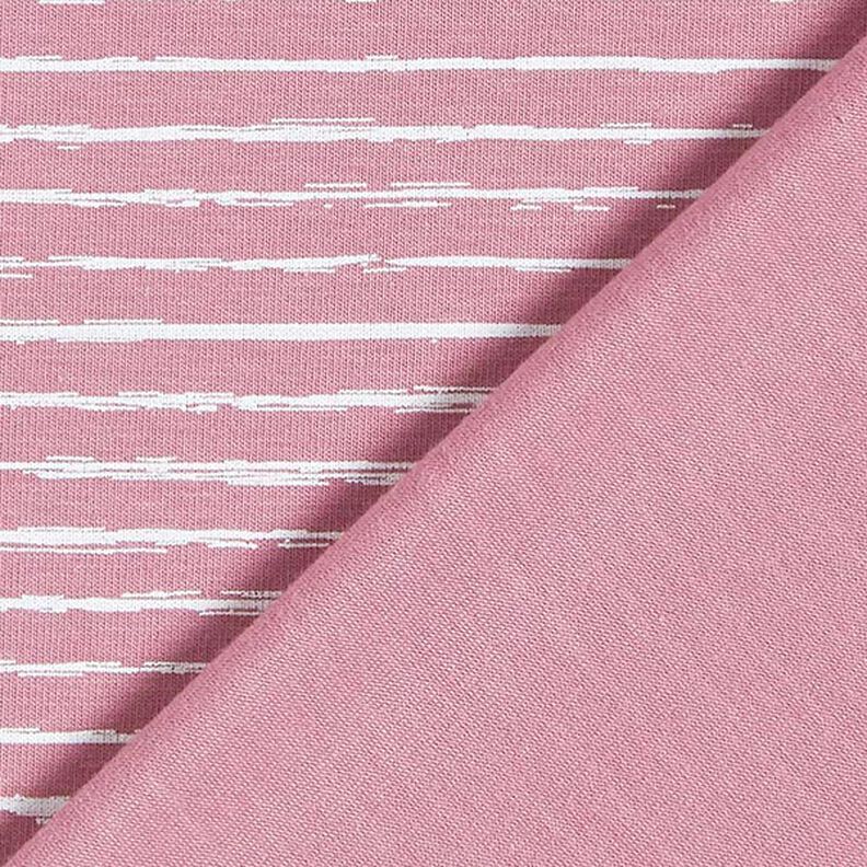 Tela de jersey de algodón Rayas Skribbel – rosa antiguo,  image number 4