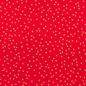 Tela de algodón Popelina Lunares finos – rojo/dorado, 