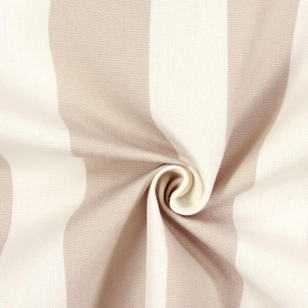 Tela decorativa para exteriores Acrisol Listado – blanco lana/beige oscuro,  image number 2